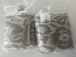 Set Of 2 Pottery Barn Ikat Jacquard Comforter Euro Shams Fig Sold Out Rare. Fixed Price $85.00.