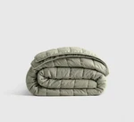 Quince Full Queen European Linen Box Quilt Willowleaf Green Nwot $159 Retail!. Fixed Price $90.00.