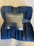 Vera Wang Quilt Set 90" X Queen Solid Color Polyester Velvet Black 3-PIECE. Fixed Price $89.95.