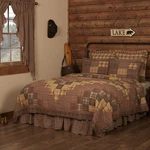Rustic Queen Quilt Brown Patchwork Prescott Cotton Bedroom Decor Vhc Brands. Fixed Price $219.95.
