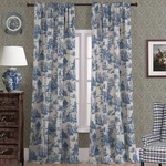 Royal Blue Curtains 108 Inches Long For Living Room,spring Nautical French Co.... Fixed Price $101.98.