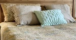 Soft Surroundings Palermo King Quilt Beige Multi Floral Cotton Linen 108X96. Fixed Price $110.00.