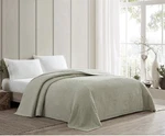 Beatrice Home Fashions Channel Chenille Bedspread, King, Sage. Fixed Price $46.43.