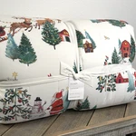 Pottery Barn Santa In The Country Sherpa Back Comforter Full/queen Christmas. Fixed Price $199.00.