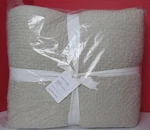 Pottery Barn Cross Stitch Velvet Quilt, King/cal.king 108"W X 92"L Ivory Nwt. Fixed Price $249.95.