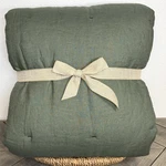 Pottery Barn Belgian Flax Linen King Comforter Cypress Green Bedding. Fixed Price $229.00.