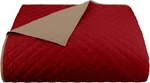 Lightweight Quilt Full Queen Size Martex Reversible Coverlet Khaki Red Colors. Fixed Price $35.98.