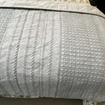 Crate & Barrel Gray Quilted Geometric Full/queen 90 X 96 Mpn 155-283. Fixed Price $69.99.