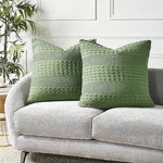 Waffle Weave Olive Green Euro Sham Set Of 26LX26W Vhc Brands. Fixed Price $23.95.