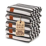 Gold Case Turkish Towel Of 5 100% Beach-bath Black. Fixed Price $85.81.