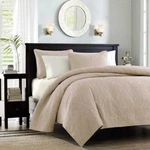 Madison Park Full/queen Coverlet 3-PIECE Set, Khaki Finish MP13-155 *new. Fixed Price $130.00.