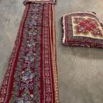 Vintage Convertible Quilt Pillow Set Of 2 Fold-out Blanket Red Floral Clean. Fixed Price $24.40.