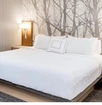 Marriott International Cobblestone Wash Activated Ripple Texture Queen Coverlet. Fixed Price $49.00.