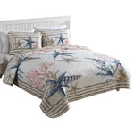 Caribbean Joe Coastal 3-PIECE Quilt Set, King, Breeze Seaweed. Fixed Price $52.04.
