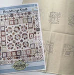 Heartstrings Quilt By Birdhouse Patchwork Designs Pattern & Stitchery Panel. Fixed Price $24.00.