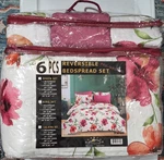 Sunrise Yareli King Floral Reversible Pre-washed Bedspread Set 6-PIECE. Fixed Price $42.60.
