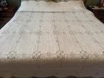 Designed Cracker Barrel Old Country Store Quilt 2 Shams Tan Embroidered Scallop. Fixed Price $83.95.