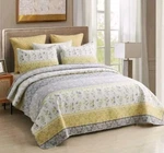 Jml 3 Piece Queen Size Quilt Set Boho Reversible Soft Lightweight Yellow & Grey. Fixed Price $59.00.