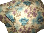 Qvc Purple Teal Taupe Floral Blue (pair) Flannel Button King Pillow Shams 20X36. Fixed Price $30.40.