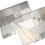 Laura Ashley Celina Gray Floral Tan Stripe Patchwork (2) King Pillow Shams 20X36. Fixed Price $39.20.