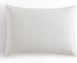 Calvin Klein - King Sham Set, Cotton Jacquard Textured Bedding 21 37" Cream. Fixed Price $35.99.