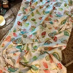 Queen Size Tessy Home 90"X90" Reversible Beach/seashell Theme Quilt Blanket. Fixed Price $25.00.