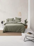 Linen House Nara Quilt Cover Set (moss) - Single. Fixed Price $138.32.