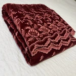 Bella Notte Silk Velvet Coverlet Burgundy Queen Embroidered Bedspread Throw. Fixed Price $795.99.