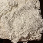 Vintage Crochet Bedspread + Pillow Shams Queen Ivory. Fixed Price $170.00.