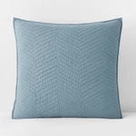 The Company Store Cotton Quilted Euro Sham Slate Blue N2R1E. Fixed Price $40.00.