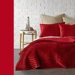 New Red 2-PIECE Diamond-shaped Velvet Quilt Set Twin Xl Levtex Home. Fixed Price $97.97.