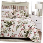 Greenland Home 100% Cotton Fashion Quilt 2-PIECE Twin/xl Butterflies. Fixed Price $95.82.
