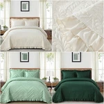 Solid Morden Bedspread Set 3PCS Quilted Coverlet Queen King Size Pillow Sham. Fixed Price $50.99.