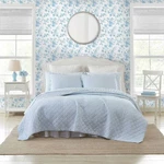 Laura Ashley Twin Oxford Striped 100% Cotton Quilt Set Blue: Includes. Fixed Price $25.99.