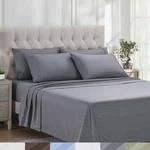 Sweet Home Collection 1500 Series 6 Piece Dobby Stripe 14" Pocket Bed Sheet Set. Fixed Price $30.99.