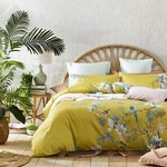 Exotic Modern Floral Print Bedding Birds Flowers Dusty Grey Design 100% Cotto.... Fixed Price $111.91.