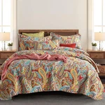 Cotton Bedspread Quilt Sets 3 Pieces Reversible Comforter Coverlet Yellow. Fixed Price $116.87.