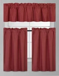 Fancy Collection 3 Pieces Faux Silk Blackout Kitchen Curtain Set - Tier Curta.... Fixed Price $17.21.