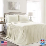 Lush Decor Ruffle Skirt Bedspread Set 3-PIECE Luxurious Farmhouse Bedding. Fixed Price $120.63.