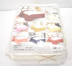 Judy Embroidery King Size Quilt & Shams Set 3 Piece Floral Cream Pack. Fixed Price $49.99.