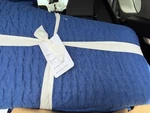 Pottery Barn Pickstitch Pick-stitch King Quilt Capri Blue + 2 Shams New. Fixed Price $249.99.