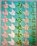 Handmade 4 Patch Star 60 X72 Quilt Pink Green Teal Floral Desert Prints. Fixed Price $135.00.