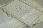 $1080 New Frette Luxury Illusione 3 Decorative Pillow Cover Natural White Euro. Fixed Price $500.00.