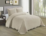 Linen Plus Embossed Coverlet Bedspread Set Oversized Solid Beige King/califor.... Fixed Price $37.93.
