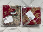 New Pottery Barn "estelle" - Two King Shams Red Multi French Country. Fixed Price $74.99.