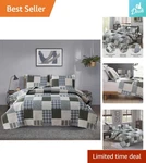 Elegant King Size Plaid Quilt Set - Lightweight Bedding With Reversible Design. Fixed Price $46.54.