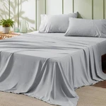 Bedsure Sheet Set - 4 Pieces Soft Size Queen, 02 Light Grey. Fixed Price $38.99.