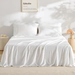 Gokotta Queen Bed Sheet Set 6 Piece 100% Rayon Bamboo Cream. Fixed Price $179.99.