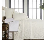 Homthreads Beckett 3 Piece Reversible King Bedspread Set Cream Nwb. Fixed Price $83.99.