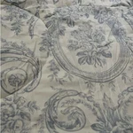 Vintage French Country Toile Cream Blue Queen Quilt Comforter Bedspread 2 Shams. Fixed Price $59.99.